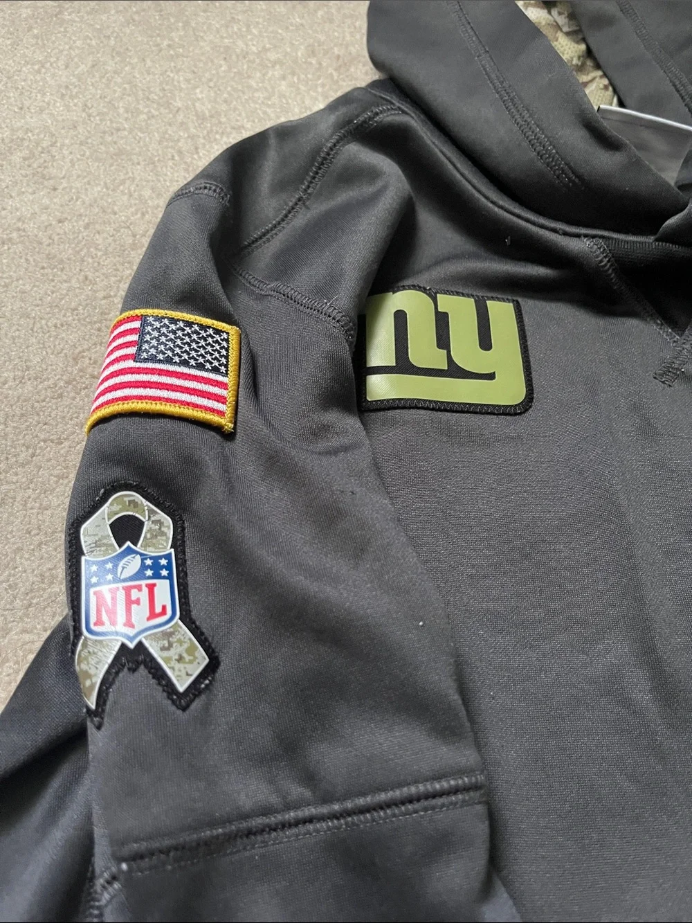 NFL NY Giants, Nike Black Hoodie - Salute to Service